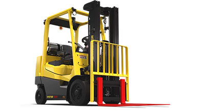 PROLIFT EQUIPMENT Logo with Forklift and Box Orange Used Forklifts for Sale