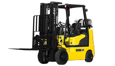 PROLIFT EQUIPMENT Logo with Forklift and Box Orange Used Forklifts for Sale